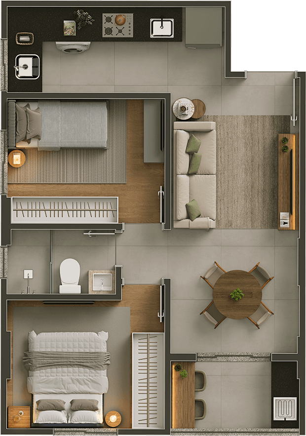 Planta humanizada — Apto. Final 1 e 2