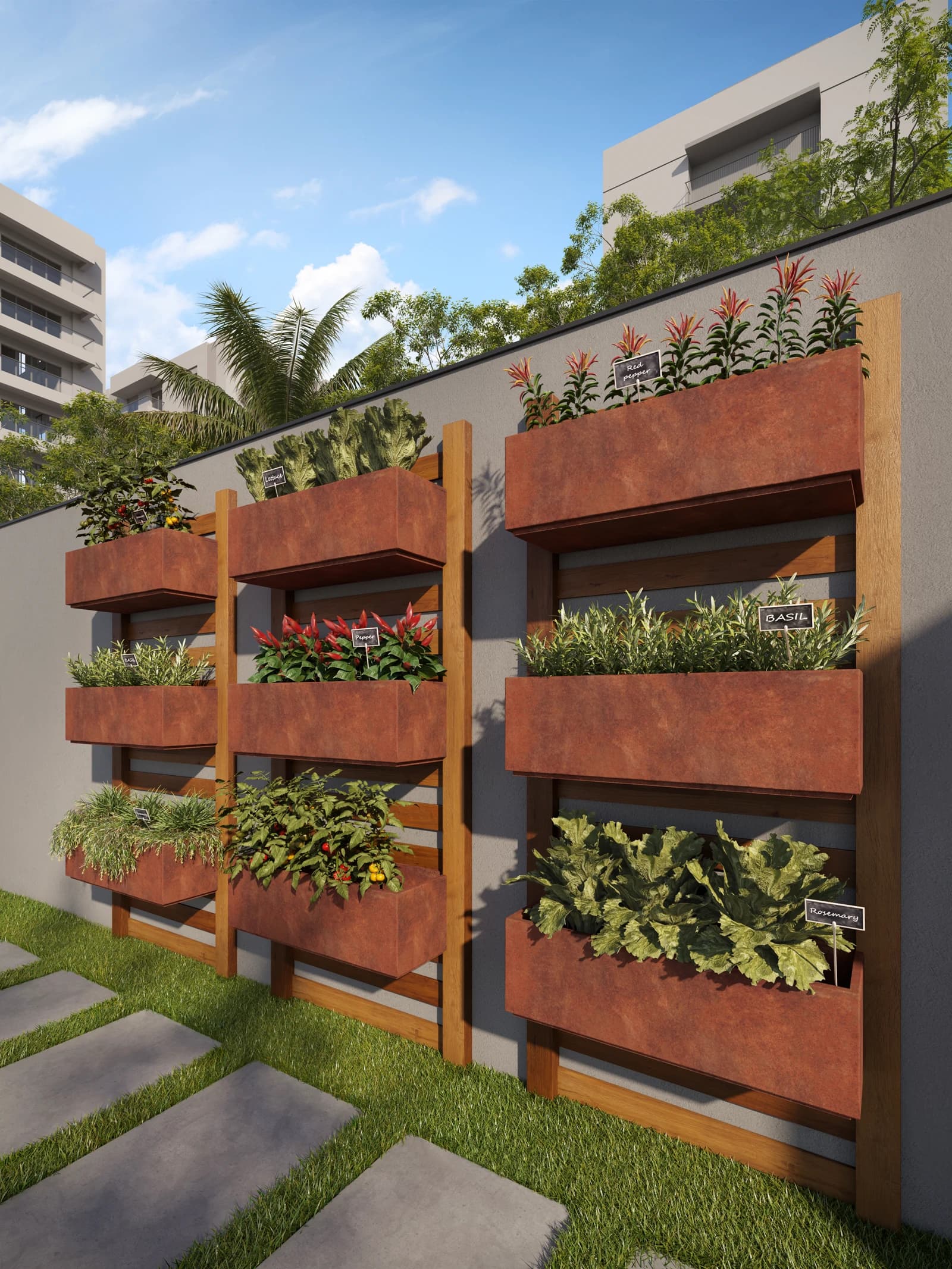 Perspectiva da horta comunitária